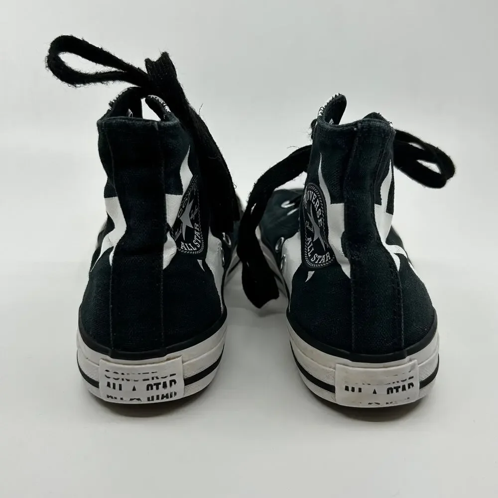 Converse Chuck Taylor All Star Junior Shoes US 1 Black/White Lace-Up Sneakers
